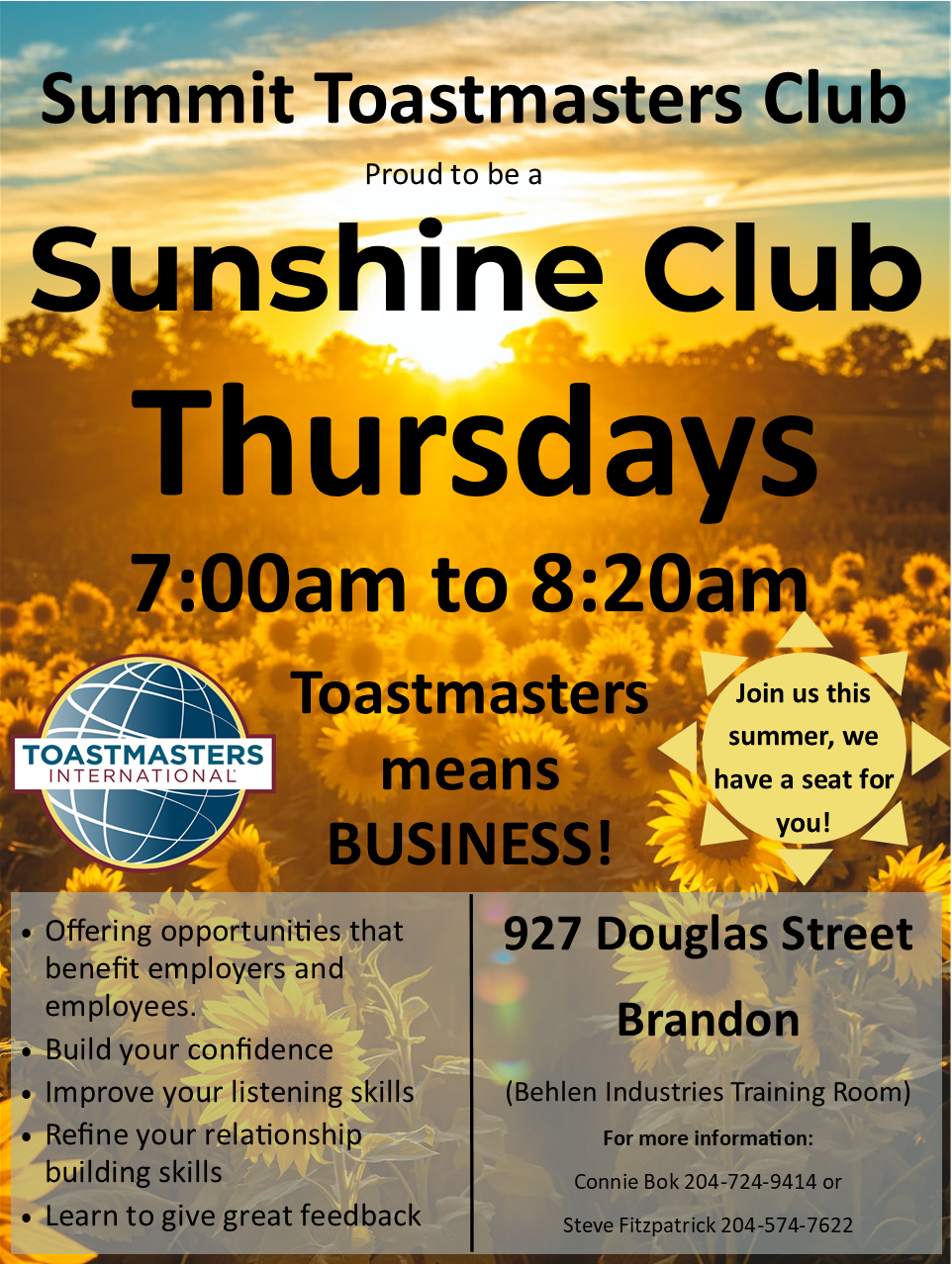 Summit Toastmasters - Boost Your Confidence